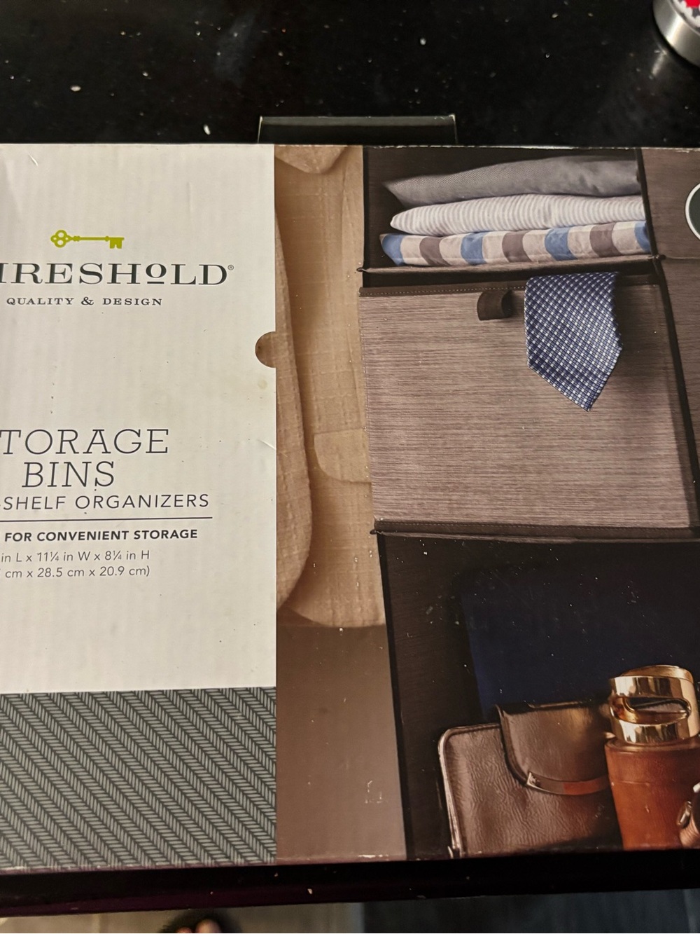 Threshold Brown Fabric Shelf Storage Bin - Neutral Brown Organizer